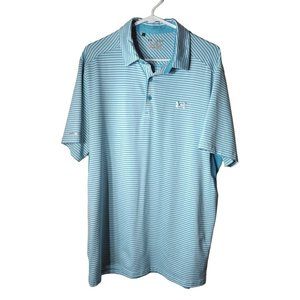 Under Armour Shirt Mens XL Heat Gear Striped Mesh Underarm